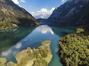 Valley Landscape Photography Drucke: View over the Klontalersee