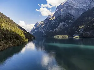 Open Air Landscape Photo Drucke: View over the Klontalersee