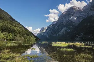 Deserted Lakes In Switzerland Drucke: View over the Klontalersee