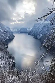 Blick über den Königssee im Winter.