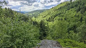 Frankenwald Nature Park Drucke: View from Lamnitzblick viewpoint