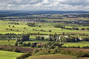 Hesse Landscape Drucke: View to the left Kleinseelheim