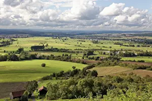 Hesse Landscape Drucke: View to the left Kleinseelheim