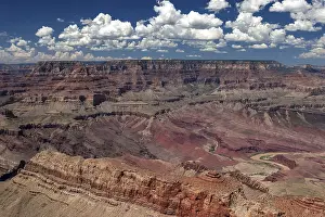 Arizona Rock Formations Drucke: View from Lipan Point, cloudy sky