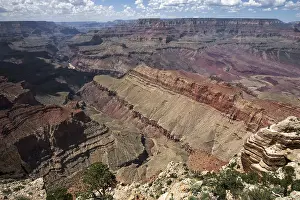 Deserted Canyon Scene Drucke: View from Lipan Point, cloudy sky
