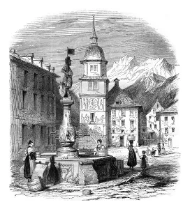 European Townscape Photography Drucke: View of the main square of Altdorf