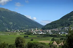 Mountain Range In Southern Europe Drucke: View of Mals and the Upper Vinschgau