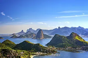 South American Cityscape Drucke: View from the top of the mountains