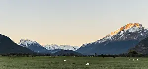 Deserted Mountain View Drucke: View of mountains with evening sun
