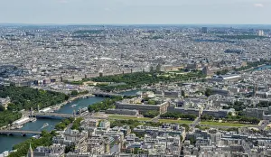 Deserted Paris Streets Drucke: View of the Musee du Louvre