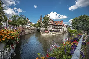 Southern German Landscapes Drucke: View of the Neckar River and the St