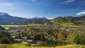 Oberstdorf Alps Drucke: View of Oberstdorf, Allgau
