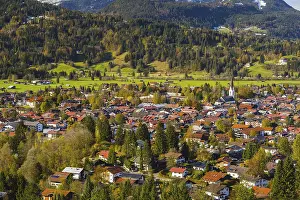 Oberstdorf View Drucke: View of Oberstdorf, Allgau