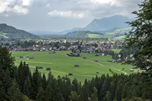 German Alps Panorama Drucke: View of Oberstdorf, Oberallgau