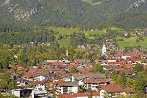 German Alps Scenery Drucke: View of Oberstdorf, Upper Allgaeu