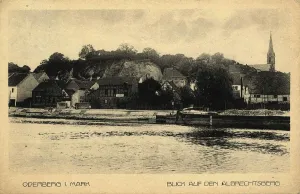 Old Postcard Reproduction Drucke: View of Oderberg in Mark Brandenburg with a view of Albrechtsberg