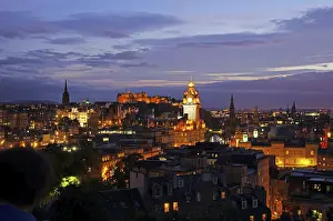 Scotland Cityscape Photography Drucke: View of the old town of Edinburgh