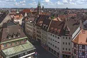 Nuremberg Old Town Drucke: View of the old town with the St