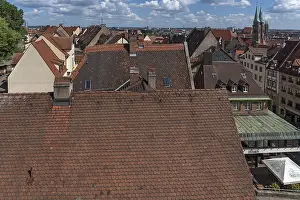Southern Germany Urban Environment Drucke: View of the old town with the St