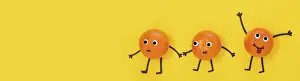 Balanced Diet Food Images Drucke: Top view oranges with copy space