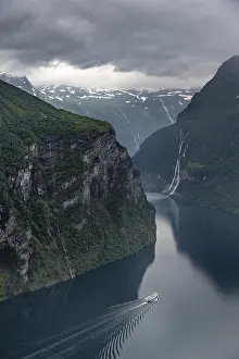 View From Above Norway Drucke: View at Ornesvingen viewpoint