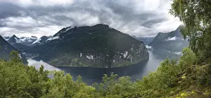 View From Above Norway Drucke: View at Ornesvingen viewpoint