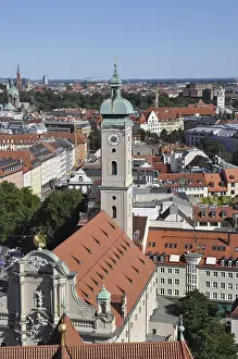 Bavarian Church Towers Drucke: View, panorama, panoramic view