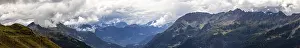 Swiss Mountain Views Drucke: View over Passo Scimfuss into the upper Leventina