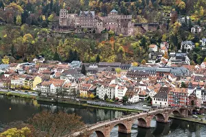 Neckar River Viewpoint Drucke: View from Philsophenweg to Neckar