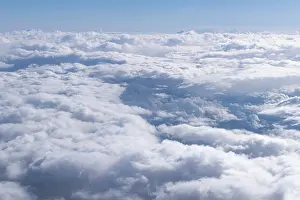 Cloudy Sky Aviation Drucke: View from the plane onto a sea of clouds