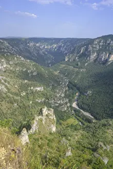 Deserted Canyon Europe Drucke: View from Point Sublime into the Tarn Gorge