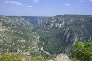 Deserted Canyon Scene Drucke: View from Point Sublime into the Tarn Gorge