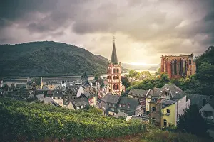 Upper Middle Rhine Valley Landmark Drucke: View from the Post Tower of St