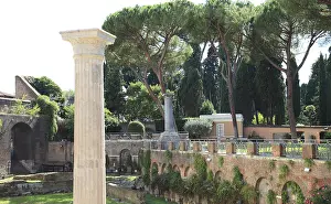 Sacred Building Architecture Italy Drucke: View over the Protestant Cemetery
