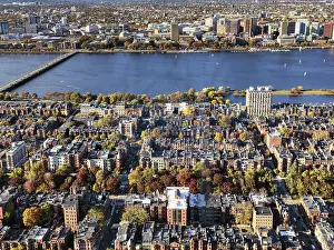 American Metropolis Scene Drucke: View from Prudential Tower to Back Bay