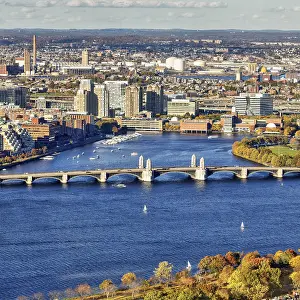 American Metropolis Scene Drucke: View from Prudential Tower to Charles River
