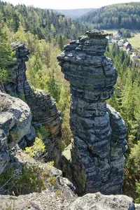 Saxon Switzerland Landscape Drucke: View from the pulpit of rock formations