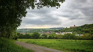 Historic Fortifications In Europe Drucke: View of a quiet landscape in spring with fields