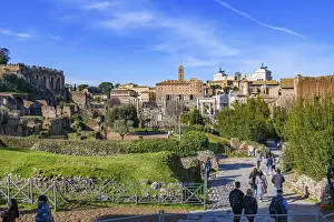Roman Forum Drucke: View to the right Via Sacra