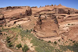 Arches National Park Utah Drucke: View of rock formations from upper Delicate Arch Viewpoint