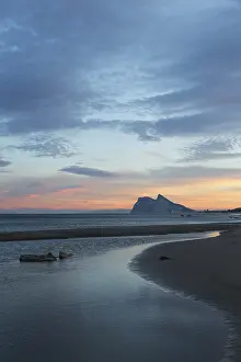 Mediterranean Coast Spain Drucke: View of The Rock of Gibraltar