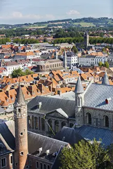 Benelux Travel Images Drucke: View over the roofs of the historic centre