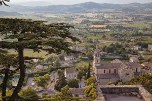 Uninhabited Village Scenes Drucke: View over the rooftops of Bonnieux