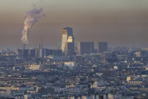 Ile De France Views Drucke: View of the rooftops of Paris from Montmartre