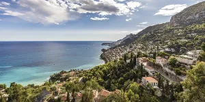 No People Mediterranean Sea View Drucke: View from Roquebrune over the sea