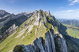 Alpstein Mountains Switzerland Drucke: View to Santis and mountains in Alpstein range