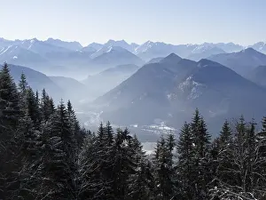 Karwendel Mountains Drucke: View from Seekar of the Karwendel Range