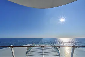 Blue Skies Europe Drucke: View from the ship's deck