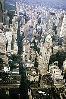 Central Park View Drucke: View of the skyscrapers on 5th Avenue towards Central Park, Manhattan, New York, USA 1964