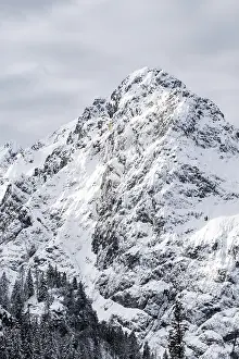 Central Europe Alpine Landscape Photo Drucke: View of snowy Waxenstein summit